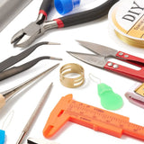 Jewelry Making Tool Kit Pliers Jump Rings Tweezers Scissors Eye Pins Findings