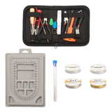 Jewelry Making Tool Kit Pliers Jump Rings Tweezers Scissors Eye Pins Findings