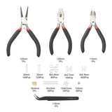 Jewelry Making Tool Kit Pliers Jump Rings Tweezers Scissors Eye Pins Findings