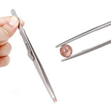 Adjustable Concave Groove Diamond Tweezers Stainless Steel Craft Tools
