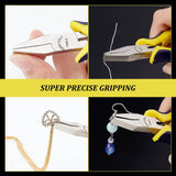 Carbon Steel Flat Nose Pliers with Comfort Rubber Grip