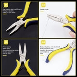 Carbon Steel Flat Nose Pliers with Comfort Rubber Grip
