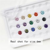 15pcs 4mm~10mm Round CZ Synthetic Gemstone