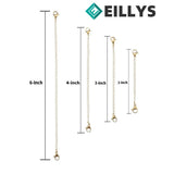 8Pcs Jewelry Extension Chain with Lobster Clasp Closure