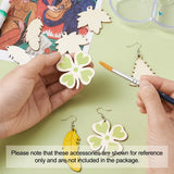 DIY Dangle Earring Kit - 80 Wood Pendants, Jump Rings & Earring Hooks