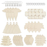 DIY Dangle Earring Kit - 80 Wood Pendants, Jump Rings & Earring Hooks