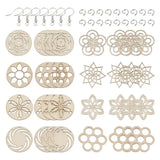 DIY Dangle Earring Kit - 80 Wood Pendants, Jump Rings & Earring Hooks
