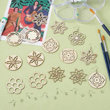 DIY Dangle Earring Kit - 80 Wood Pendants, Jump Rings & Earring Hooks