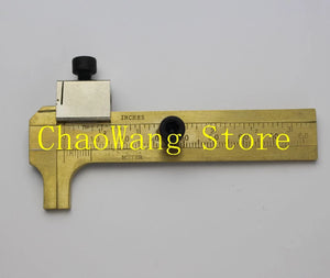 Brass Jewelry Measuring Tool Cutting Gauge Ruler