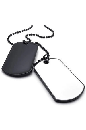 Men's Necklace Military Dog Tag Pendant 68cm Necklace