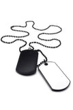 Men's Necklace Military Dog Tag Pendant 68cm Necklace