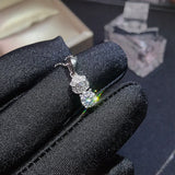 0.5ct D Moissanite Pendant 925 Silver Wedding Necklace