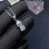 0.5ct D Moissanite Pendant 925 Silver Wedding Necklace
