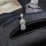 0.5ct D Moissanite Pendant 925 Silver Wedding Necklace