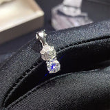 0.5ct D Moissanite Pendant 925 Silver Wedding Necklace