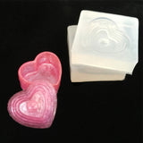 Silicone Jewelry Mold Heart Shapes Pendant Resin Cake DIY Craft Tools