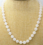 Natural Nephrite 10mm Round Beads Necklace 20
