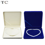 Beige Velvet Necklace Box Wedding Favors
