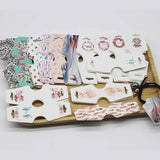 50 Jewelry Necklace Bracelet Hang Tag Cards with Fold Sticker DIY Thank You