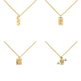 Cross Pendant Necklace Set with Zircon Charms