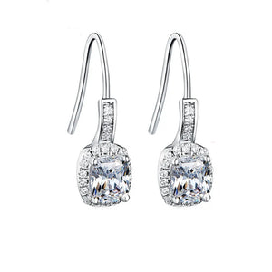 Big Diamond Classic Hook Earrings Three Colors with Box