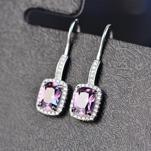 Big Diamond Classic Hook Earrings Three Colors with Box