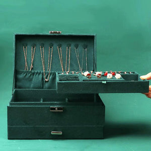 3-Layer Watch Drawer Jewelry Box Storage Case Girls