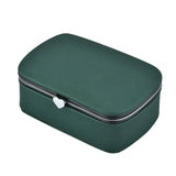 Mini PU Leather Jewelry Organizer Box Travel Case Rings Earrings Holder