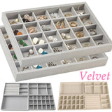Velvet Jewelry Organizer Box Ring Bracelet Necklace Storage