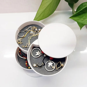 Jewelry Organizer Case 4 Layers Necklace Bracelet Ring Earring Display