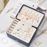 3-Layer Jewelry Box Earrings Necklace Storage Organizer
