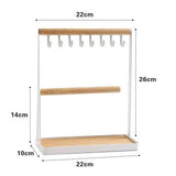 Jewelry Organizer Display Stand Wooden Base