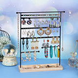 DIY Jewelry Organizer Display Stand with Wooden Base
