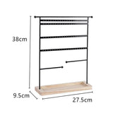 DIY Jewelry Organizer Display Stand with Wooden Base
