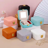 Jewelry Organizer Travel Case Box with Mirror Portable Locket Necklace