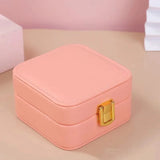 Jewelry Organizer Travel Case Box with Mirror Portable Locket Necklace