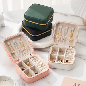 Jewelry Organizer Display Travel Case PU Leather Portable Necklace Box