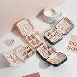 Jewelry Organizer Display Travel Case PU Leather Portable Necklace Box