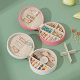 Portable Jewelry Organizer Travel Case Mini Necklace Box Earring Ring Holder