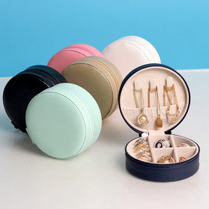 Portable Jewelry Organizer Travel Case Mini Necklace Box Earring Ring Holder