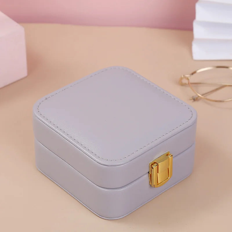 Portable Leather Jewelry Box for Women