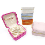 Portable Jewelry Box Leather Storage Organizer Display Travel Jewelry Case Boxes