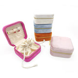 Portable Jewelry Box Leather Storage Organizer Display Travel Jewelry Case Boxes