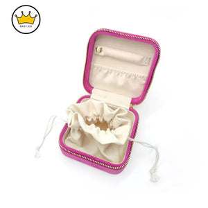 Portable Jewelry Box Leather Storage Organizer Display Travel Jewelry Case Boxes