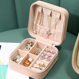 Portable Jewelry Box Zipper Leather Storage Joyeros Organizador De Joyas