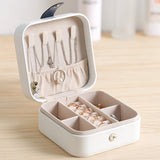 Travel Jewelry Case Organizer Zipper Leather Storage Box