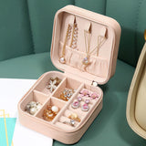 Portable Jewelry Box Zipper Leather Storage Joyeros Organizador De Joyas