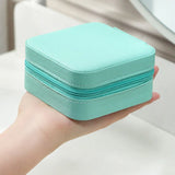 Portable Jewelry Box Zipper Leather Storage Joyeros Organizador De Joyas