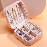 Portable Travel Jewelry Case Zipper Storage Box