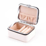 Portable Locket Necklace Jewelry Box Leather Storage